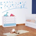 Vinilos infantiles cielo de estrellas