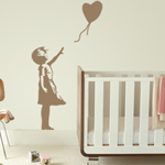 Vinilos Infantiles niña con globo