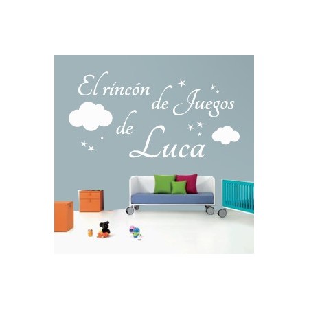 vinilos texto El Rincón de Juegos de Luca