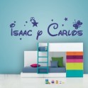 vinilos nombres Isaac y Carlos