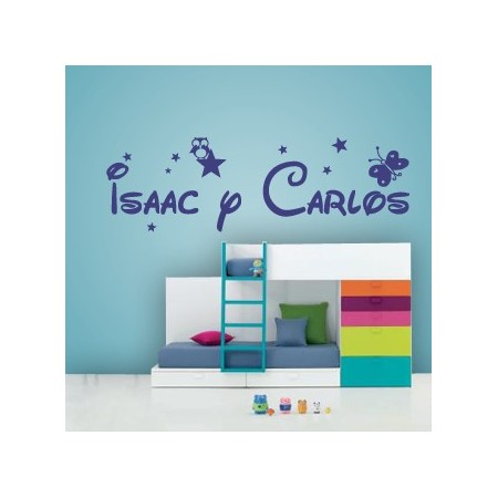 vinilos nombres Isaac y Carlos