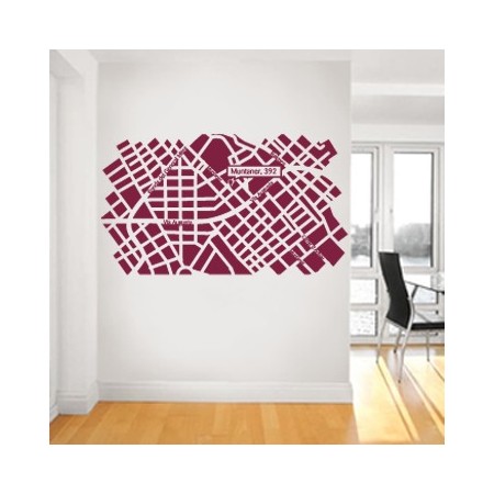 vinilos decorativos Plano Barcelona