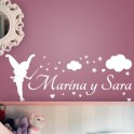 vinilos nombres Marina y Sara