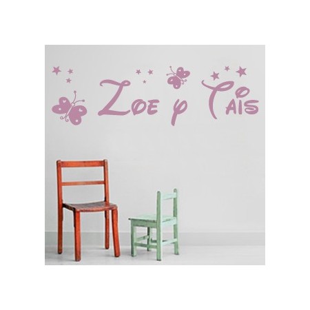 vinilos nombres Zoe y Tais