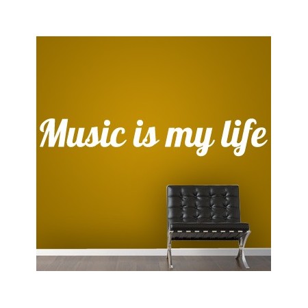 pegatinas con frase Music is my life