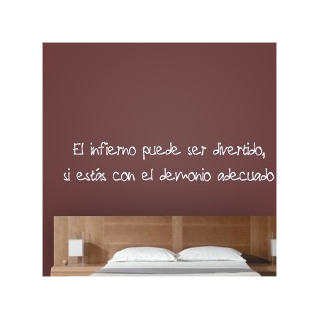 vinilos de texto con Frase Demonio