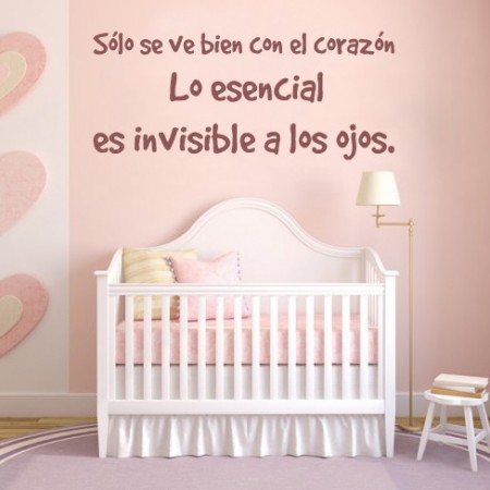 vinilos infantiles texto Ver con el corazón