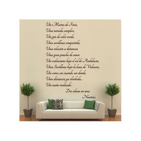 vinilos texto personalizado Dos Almas