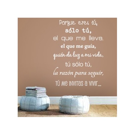 vinilos texto Eres Tú