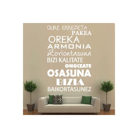 vinilo paredes Palabras Euskera