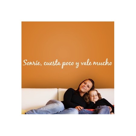 vinilo de texto Sonríe