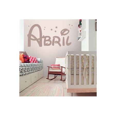 vinilos paredes nombre Abril