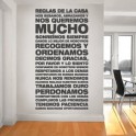 vinilo decorativo Reglas de la casa