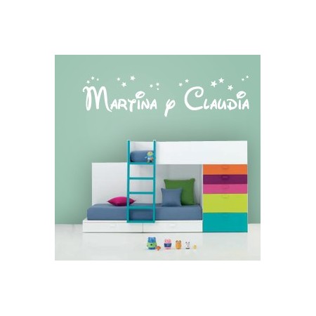 vinilos nombres Martina y Claudia