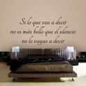 Vinilos decorativos Texto Silencio