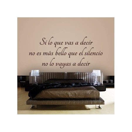 Vinilos decorativos Texto Silencio