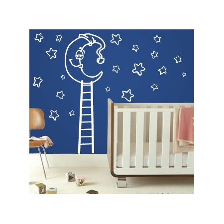 Vinilos decorativos de Escalera a la luna