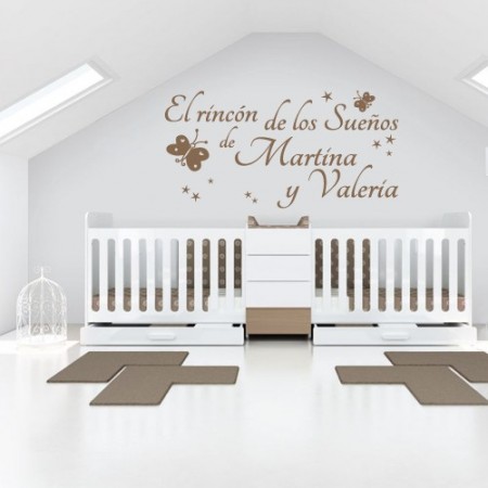 pegatinas pared El Rincón de los Sueños de Martina y Valeria