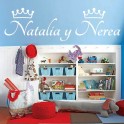 pegatinas pared nombres Natalia y Nerea