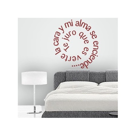 vinilos con Frase en espiral