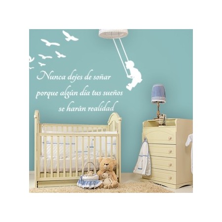 Pegatinas pared Niño en columpio