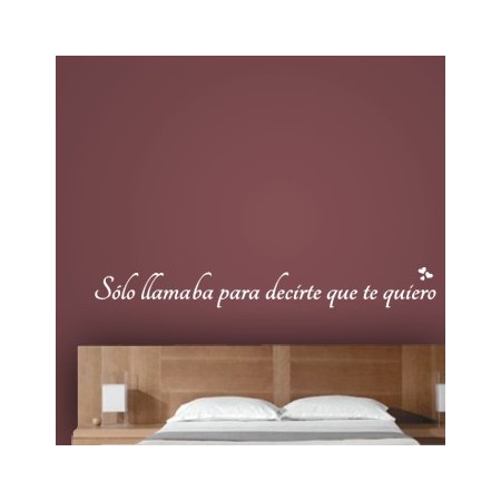 Vinilo decorativo Sólo llamaba...