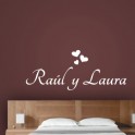 vinilos con nombres Raul y Laura