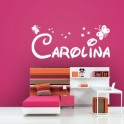 pegatinas de pared con nombre Carolina