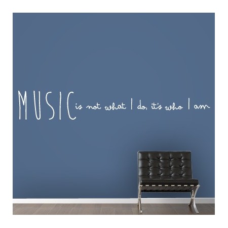 Vinilos texto Frase ingles Music