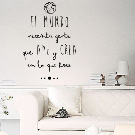 Vinilos Frase El Mundo