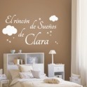 pegatina pared El Rincón de los Sueños de Clara