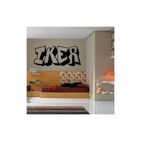 Vinilos nombre Iker graffitti