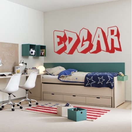 Vinilos nombre Edgar graffitti