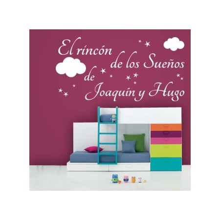 vinilos pared El Rincón de los Sueños de Joaquín y Hugo