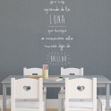 Vinilos decorativos texto Aprende de la luna