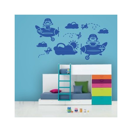 Vinilos de Niños y avioncitos