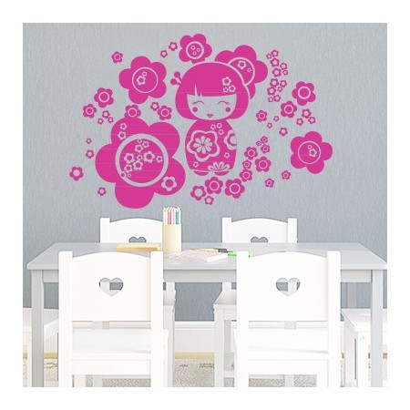 Vinilos niña geisha japonesa