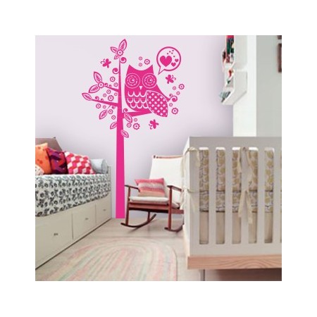 Vinilos búho en árbol