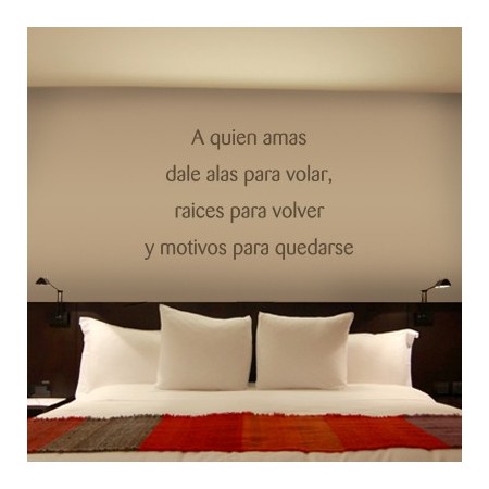 vinilos texto A quien amas...