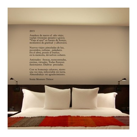 Vinilo personalizado texto soneto