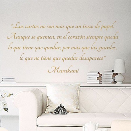 Vinilos textos Frase Murakami