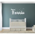 Pegatina pared nombre Ferrán