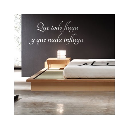 Vinilo texto Que todo fluya