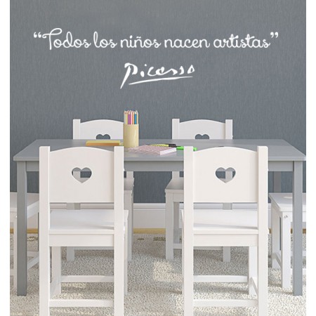 Vinilo Frase de Picasso