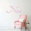 Vinilos nombre Noa con corona