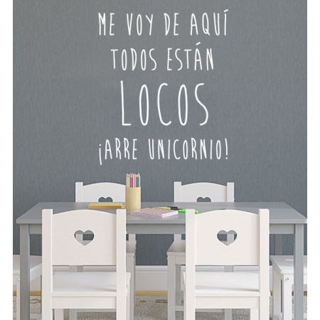 Vinilo Frase "Me voy de aquí..."