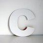 Letra C decorativa lisa