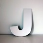 Letra J decorativa lisa
