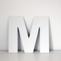 Letra M decorativa lisa