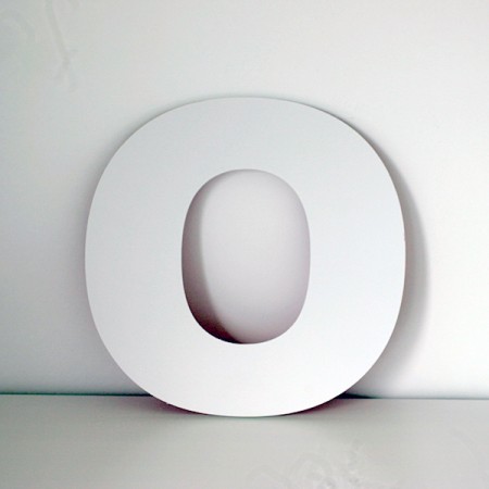 Letra O decorativa lisa